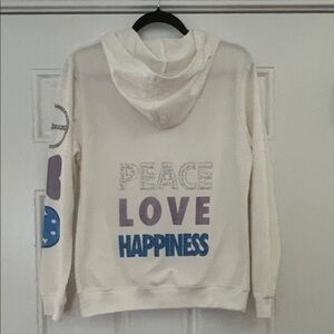 NWT Forever 17 White Full Zip Hoodie Size: XL